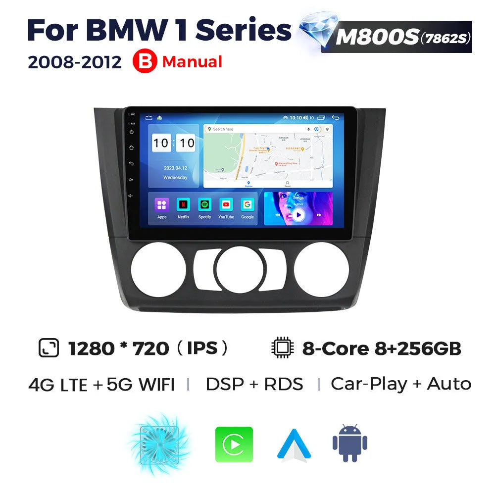 Android 9-inch touchscreen car navigation radio unit for BMW E87 dashboard