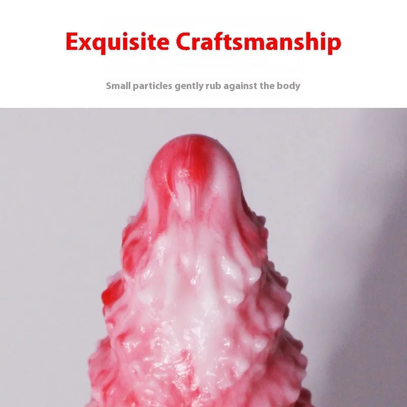 Pink shaped penis women's masturbation device made of platinum silicone, showing Berserker S and Berserker M size options.