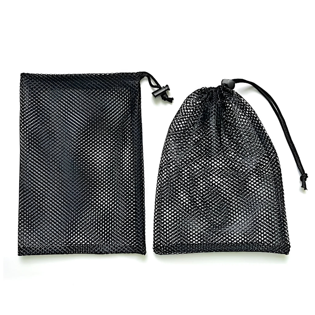 Black drawstring mesh storage bag for children's water ball toys
