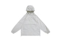Men's sports hooded thin coat in chemical fibre blend with straight hem and slit pocket
