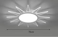 Modern round aluminium LED ceiling lamp with remote control for dimmable white lighting