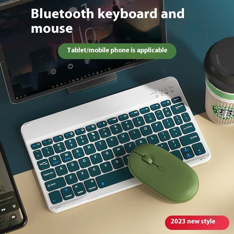 Slim Bluetooth wireless keyboard for tablets in Elegant White colour with USB charging cable
