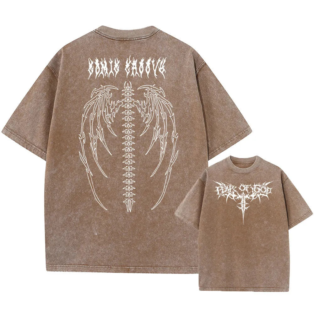 Oversized men's casual T-shirt with drop-shoulder sleeves in various colour options