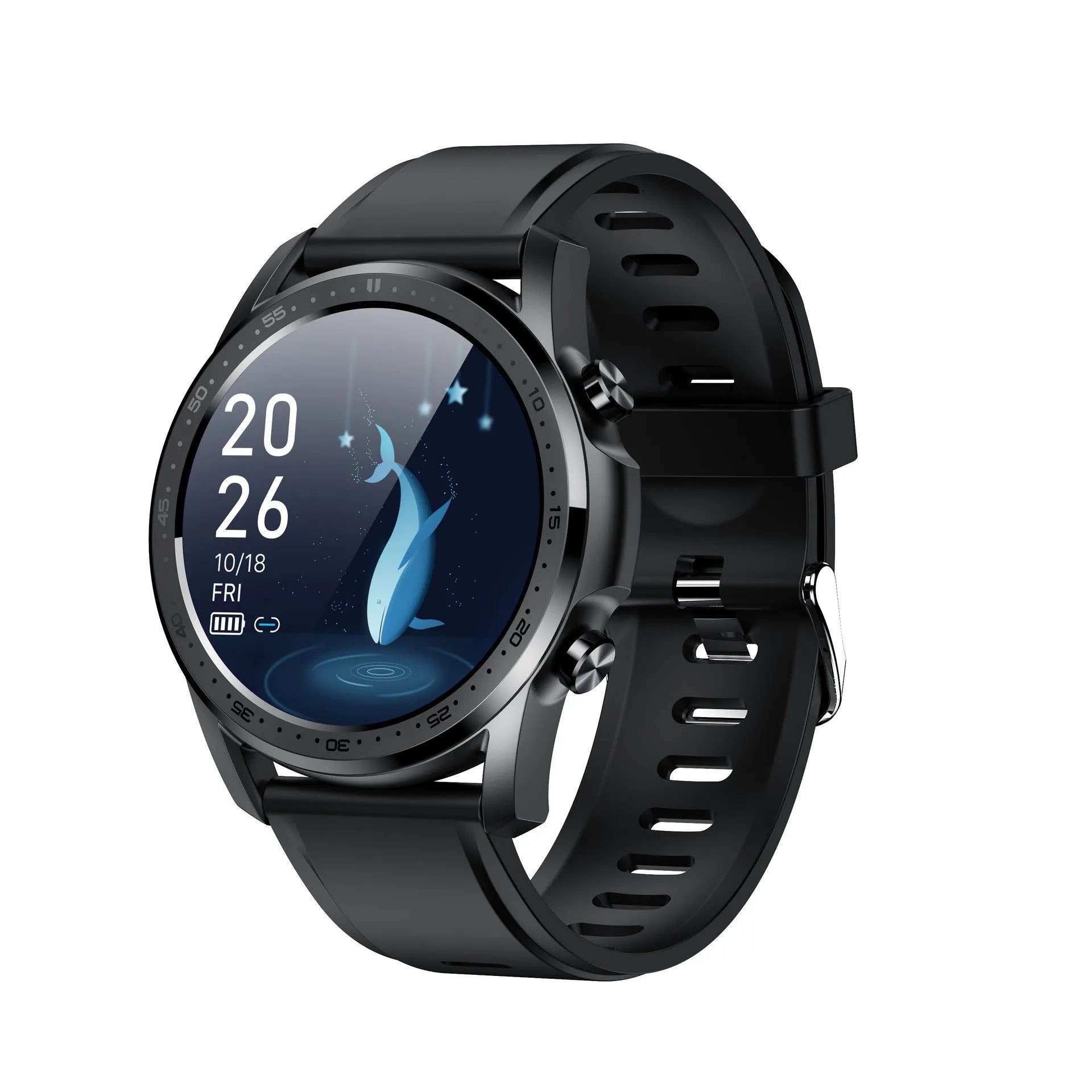 Youth2 black zinc alloy smart bracelet with body temperature monitoring on a wrist.