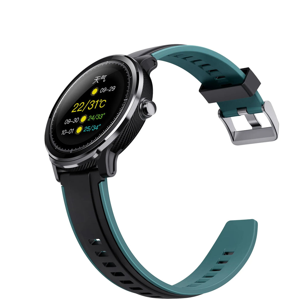 Kospet PROBE square smart watch with 1.3 inch touch screen and silicone wrist strap