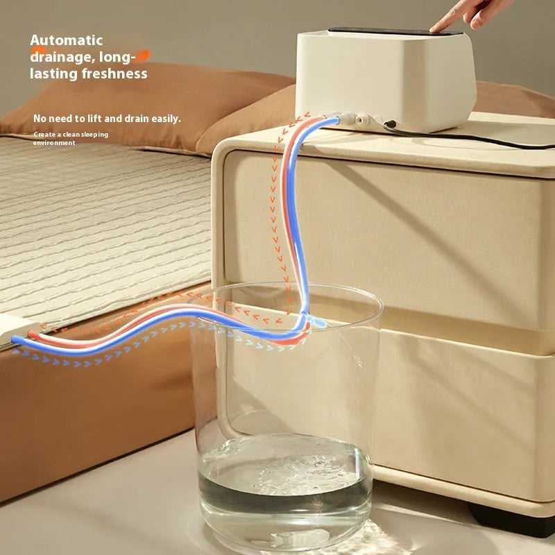 Electric water heating blanket showing PVC capsule design with plush lining in two size options