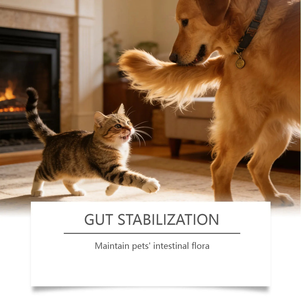 200g probiotic powder for pet intestinal care with Bacillus subtilis, fructooligosaccharides, glucose and chicken powder
