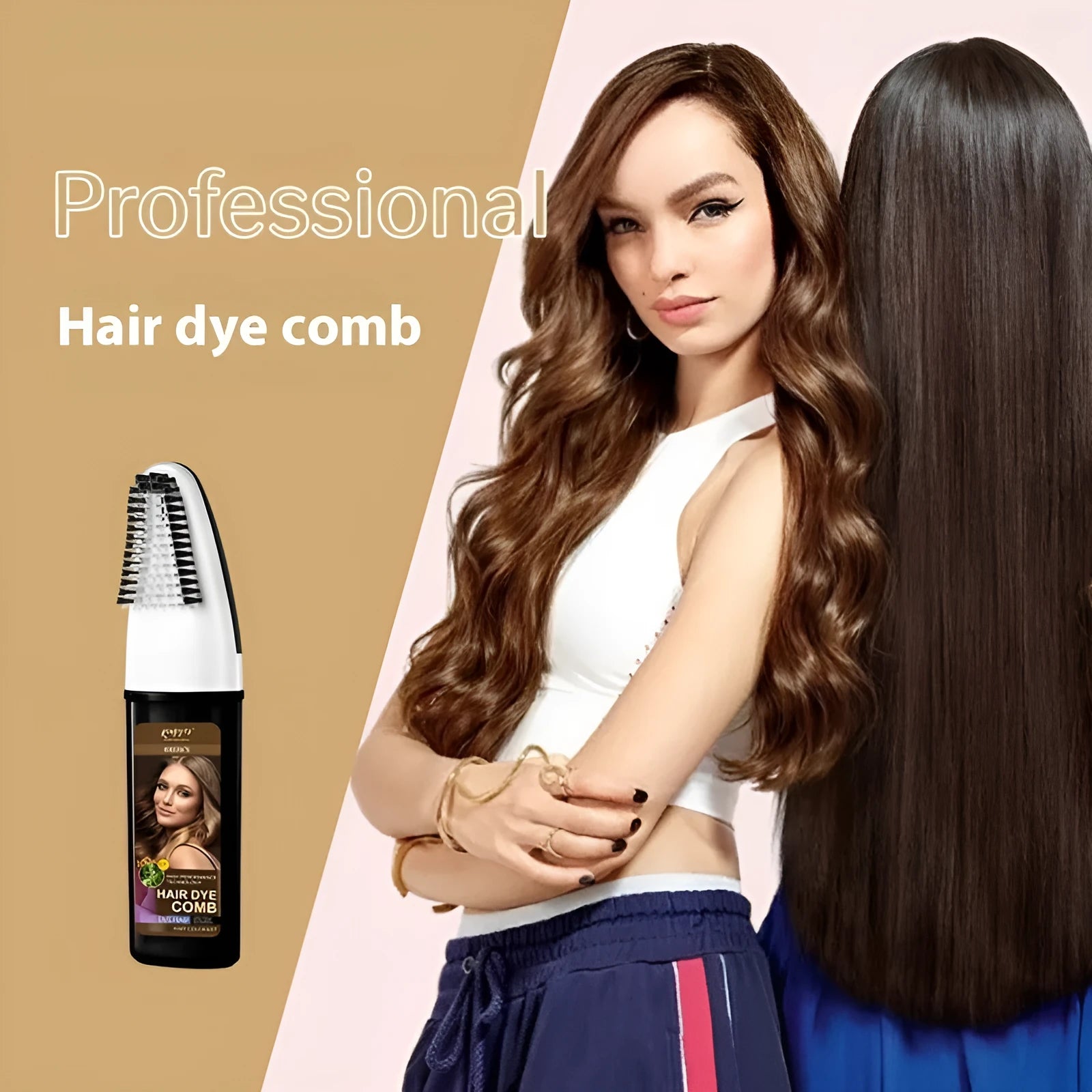 200ml tube of hair dye cream in brown, dark brown, or wine red colour.