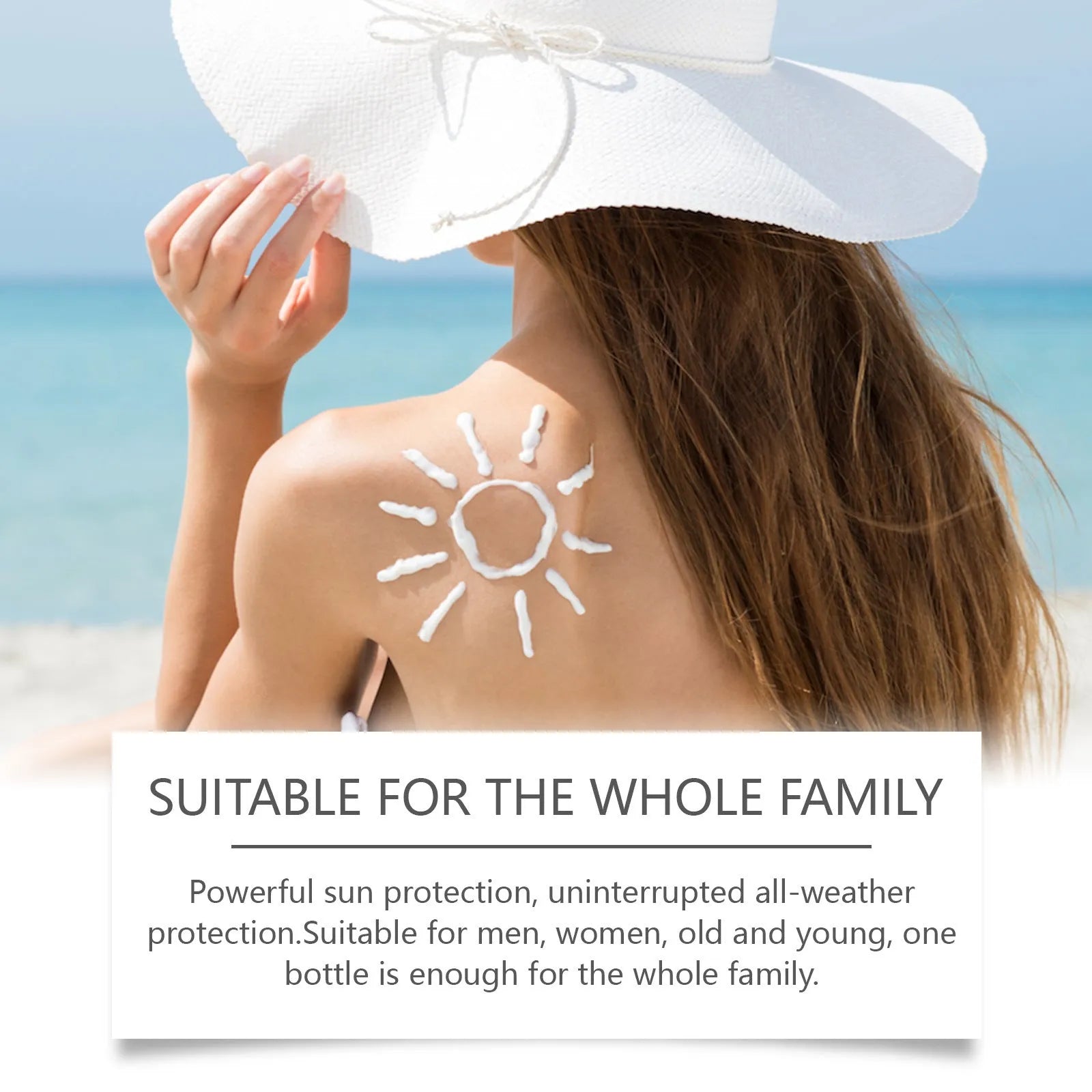 SPF 50+ PA++++ protective sunscreen cream tube 60g for face and body summer protection