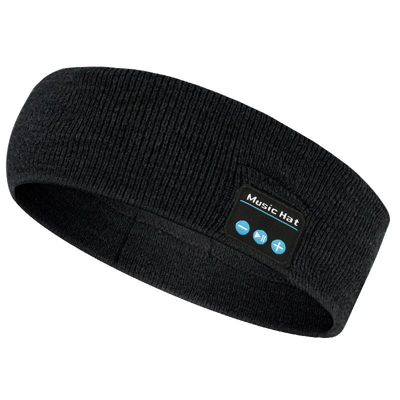 Bluetooth 5.4 sports headband with integrated headphones in black, dark grey and grey-white colours