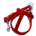 Blue nylon pet harness traction belt with soft foam lining and chest strap attachment for dog walking
