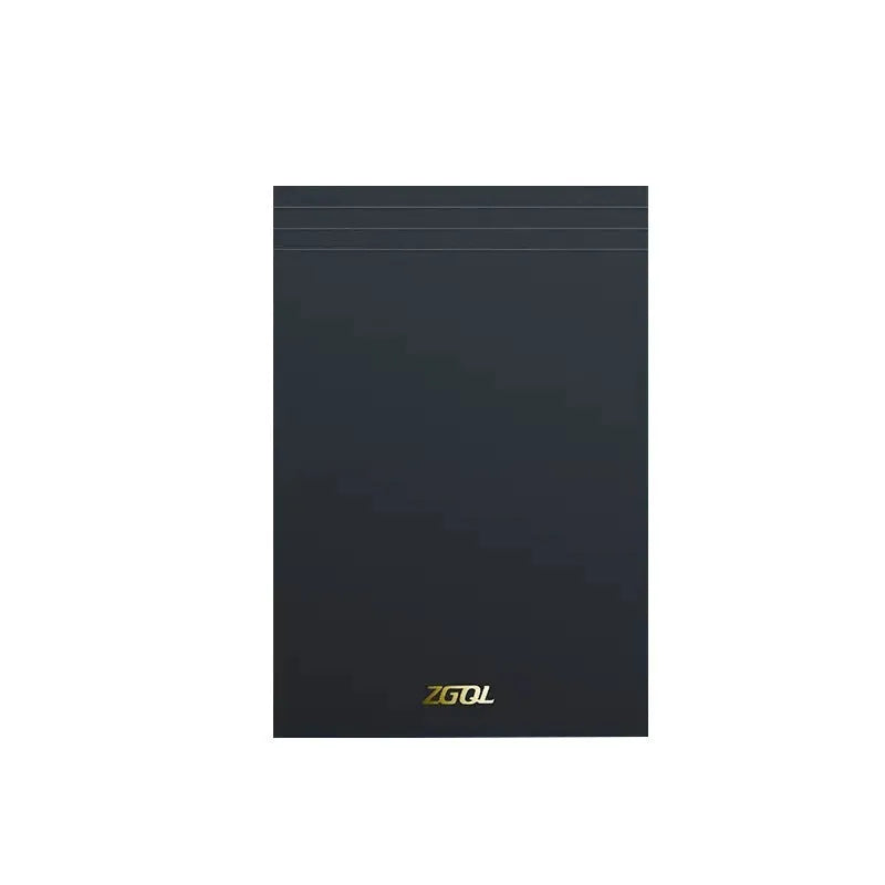 Set of tearable writing pads in A4, A5 and B5 sizes showing blank, grid and lined page options.