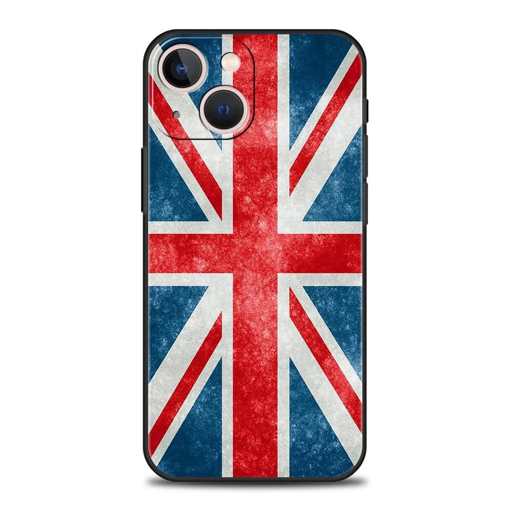 Painted TPU phone case with cartoon and plant design for iPhone 11 to 16 series