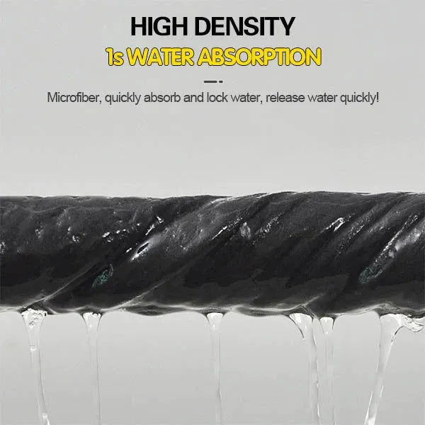Thickened magic microfiber cleaning cloth in black, grey or white, 20x30cm to 50x80cm, for glass, mirrors and cars