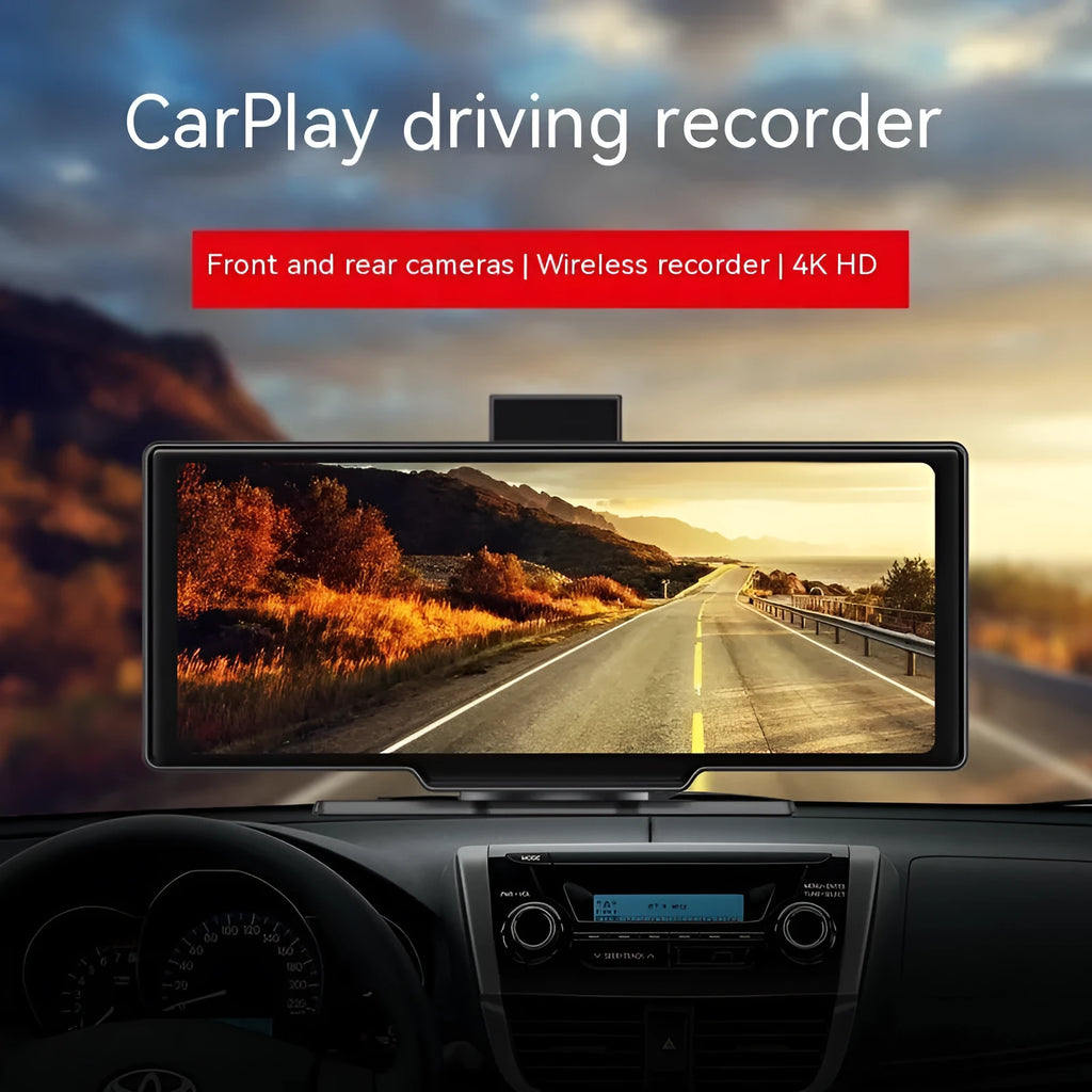 10.26-inch wireless CarPlay car screen with capacitive touch display in black colour