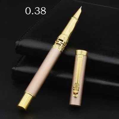 Traditional Chinese student calligraphy pen set with iridium nib and metal pen holder in gift box