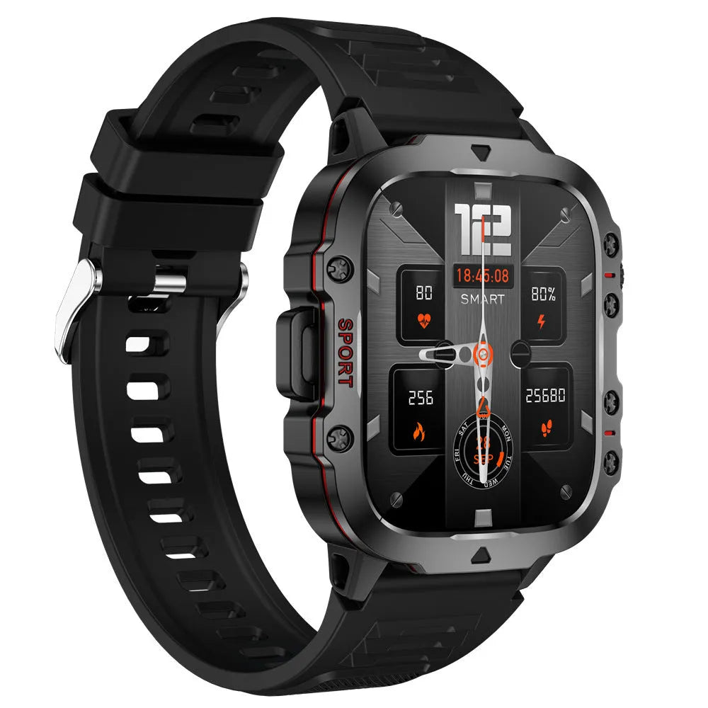 QX11 Smart Bluetooth Watch with TFT touch screen and zinc alloy case showing black colour option
