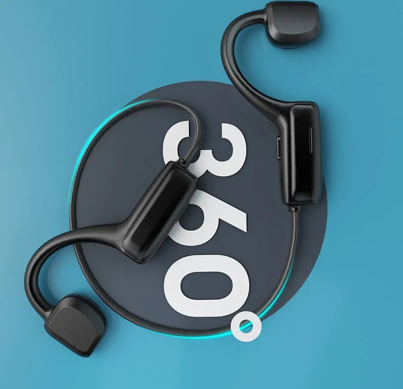 G1 wireless Bluetooth sports headset with open ear design in black colour