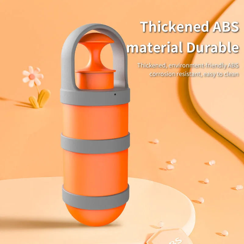 Portable plastic dog toilet holder with garbage bag roll for pet waste disposal