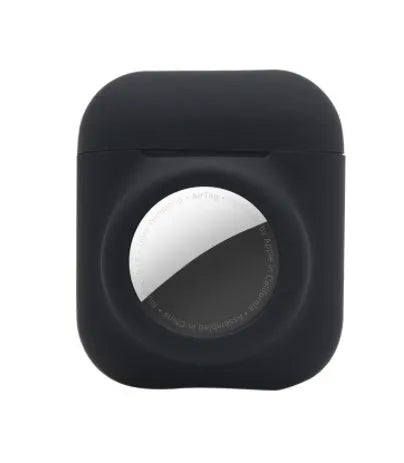 Silicone AirTag protective sleeve with flip design shown in multiple colour options