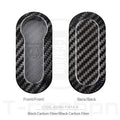 Carbon fibre and glass fibre replacement shell for a car key fob in Black, Red, and Silver Black colour options.