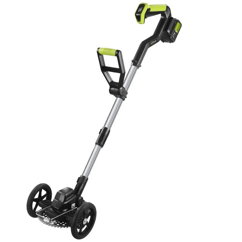 Electric brushless lithium garden lawn mower with steel and aluminium construction, multi-wheel assistance, 500W motor