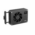 Black aluminium alloy smart cooling mute fan radiator measuring 89 x 52 x 25.95mm