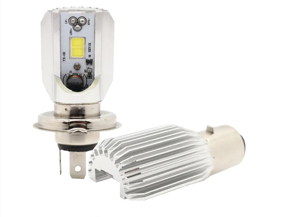 LED high-brightness headlamp with COB 12W chips, aluminium housing, 1200 lumens, 6000K colour temperature