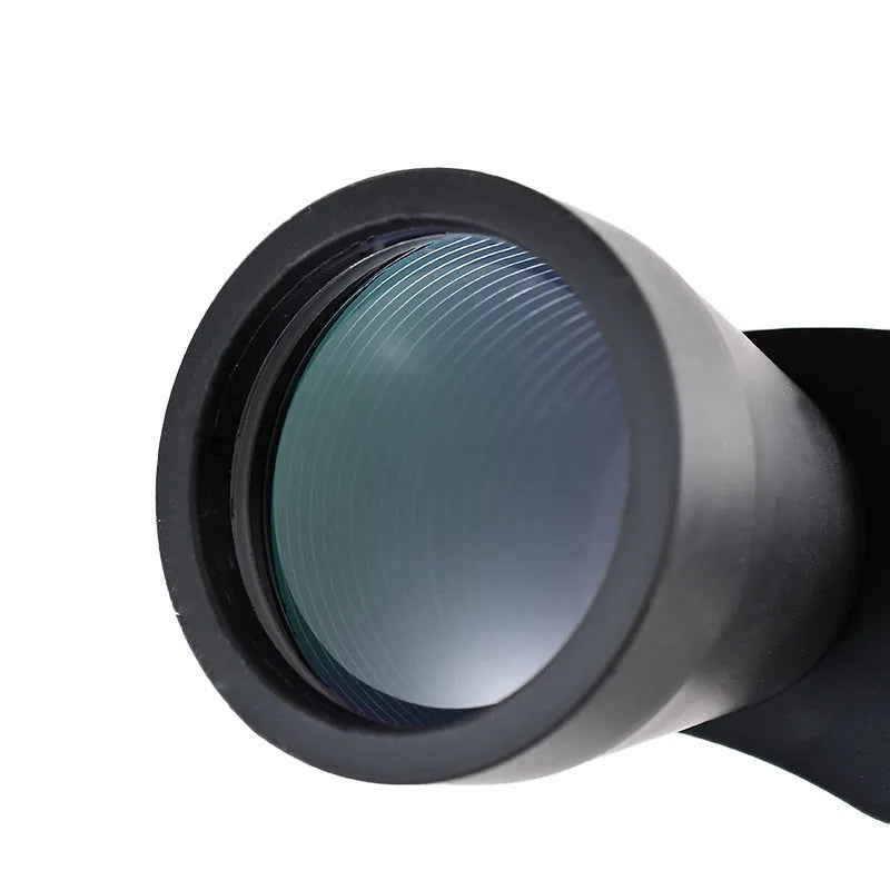 Black outdoor binocular telescope with large objective lenses showing 20-120x100 continuous zoom markings.