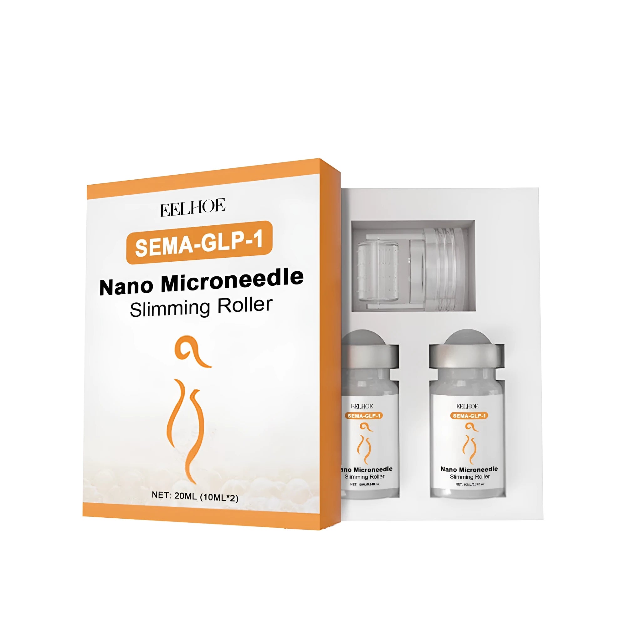Micro needle body slimming roller with two bottles of ginger extract essence.
