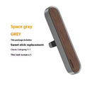 Dark grey walnut wood car aromatherapy air outlet decoration with alloy detail and two fragrance pieces