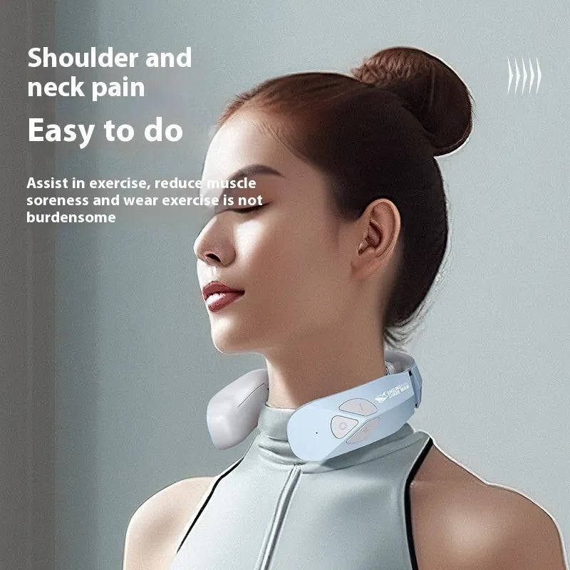 Lake Blue rechargeable EMS neck massager with vibration massage and heating function for adults