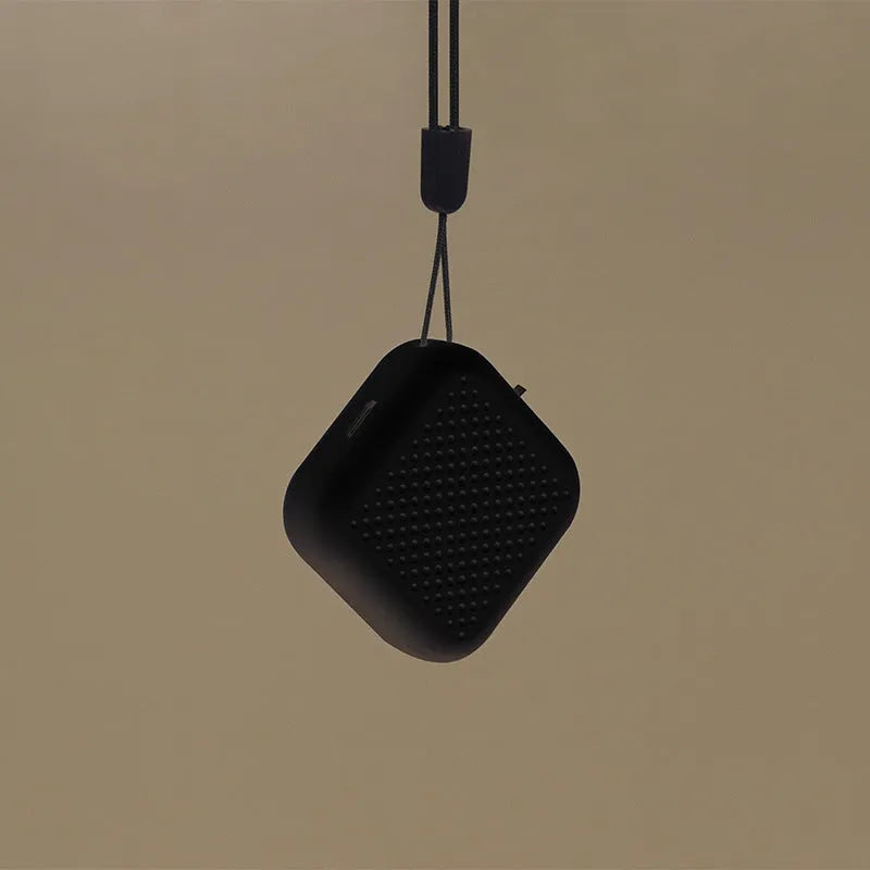Mini anion air purifier in black, 47x47x17mm, with USB cable and ABS casing