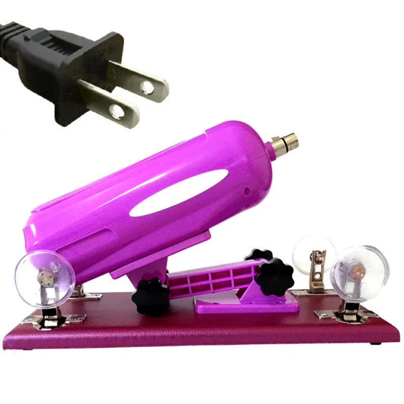 Purple, black, or pink automatic telescopic thrusting tool made from PVC measuring 37 by 15 units