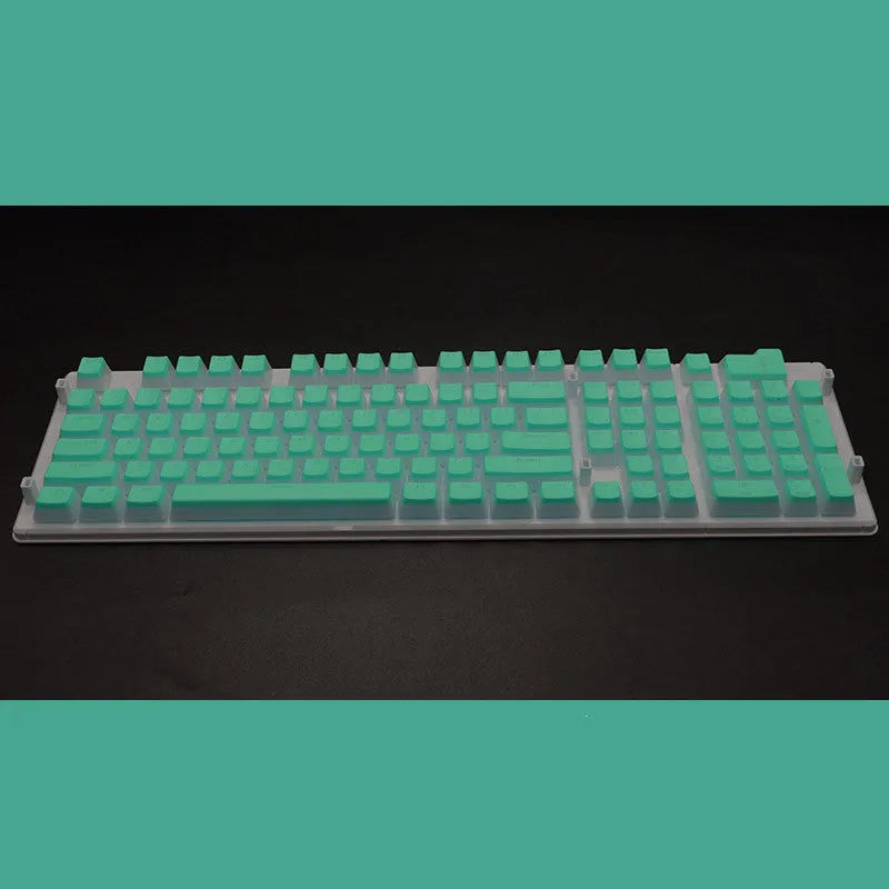 108-key pudding keycap set with transparent sides for mechanical keyboards in various colour options