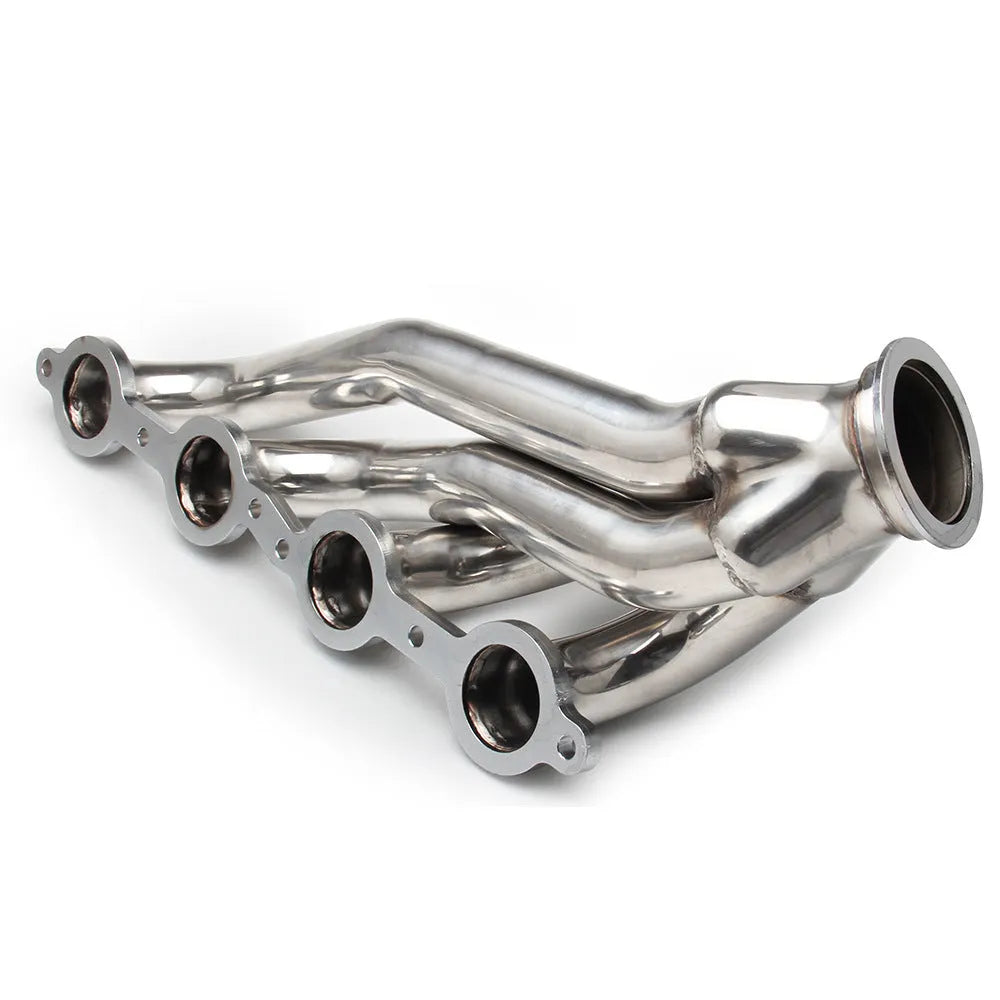 Silver 304 stainless steel modified exhaust manifold for Chevrolet LS1 LS2 LS3 LS6 engines