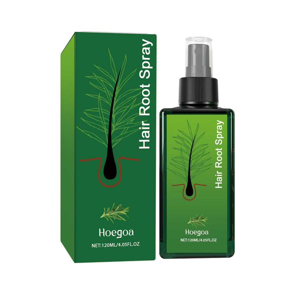 120ml bottle of rosemary dense hair essential oil spray with spray nozzle