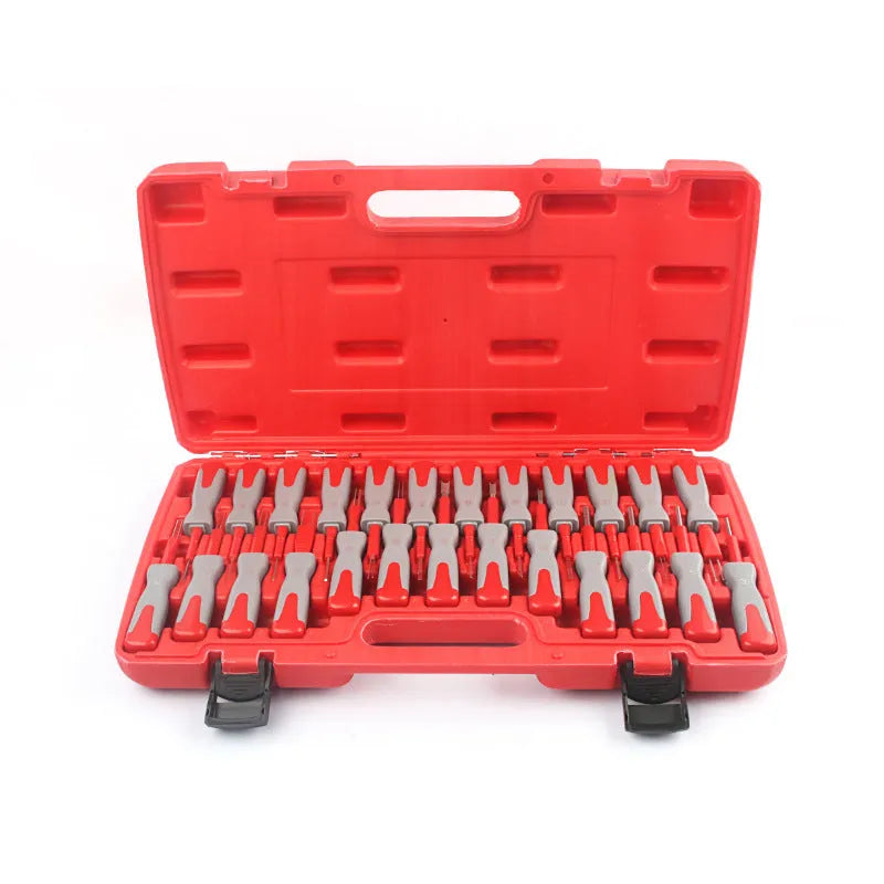 25-piece car terminal removal tool set in storage case for automotive electrical repairs