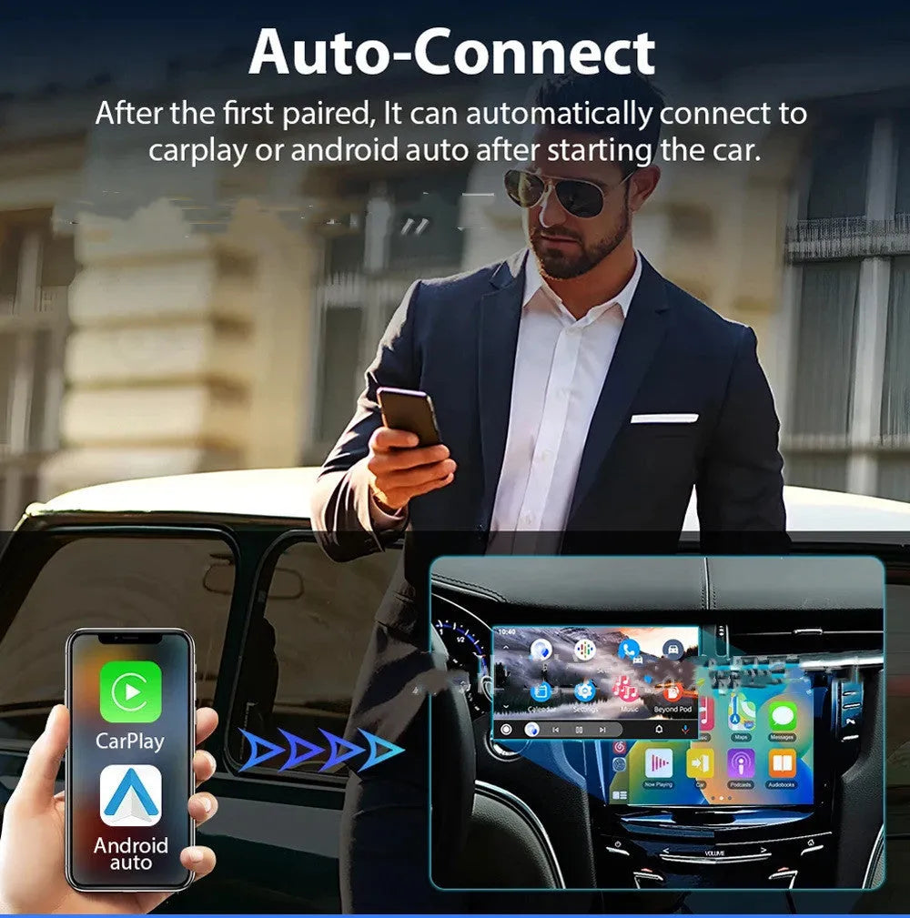 Black car GPS navigation unit with 9-inch capacitive touch screen for wireless vehicle navigation conversion