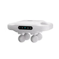 Rechargeable high-power four-head massager in black with multi-gear adjustment and Type-C charging port