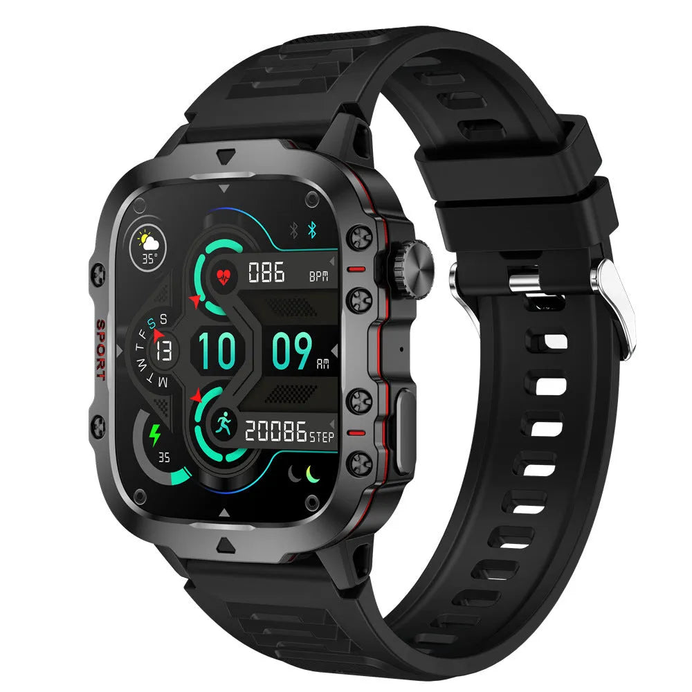QX11 Smart Bluetooth Watch with TFT touch screen and zinc alloy case showing black colour option
