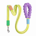 Nylon dog traction leash with foam handle in four colour options showing 140cm length