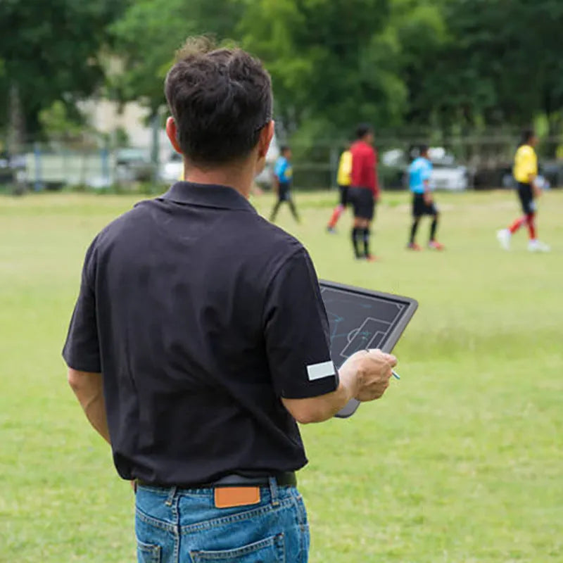15 inch football tactics board with LCD writing surface and ABS body for sports training