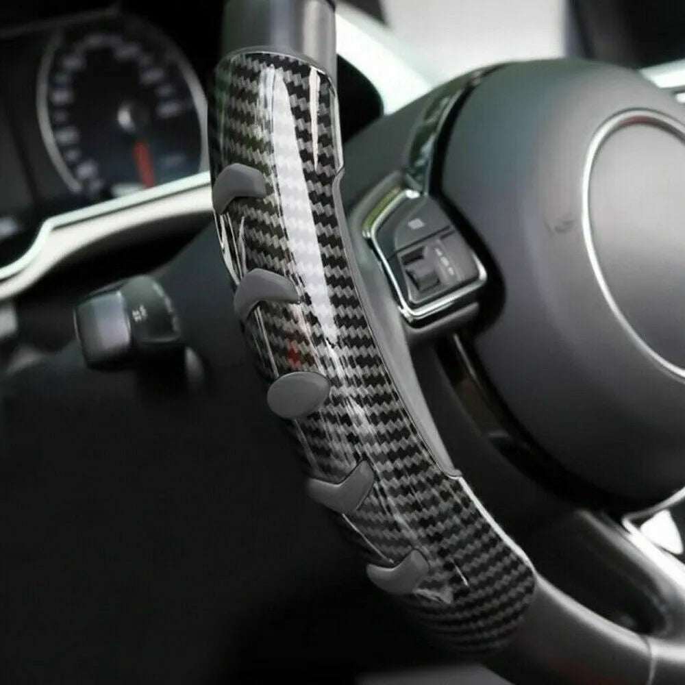 Carbon fibre black fibre steering wheel anti-slip sleeve for 38cm diameter wheels.