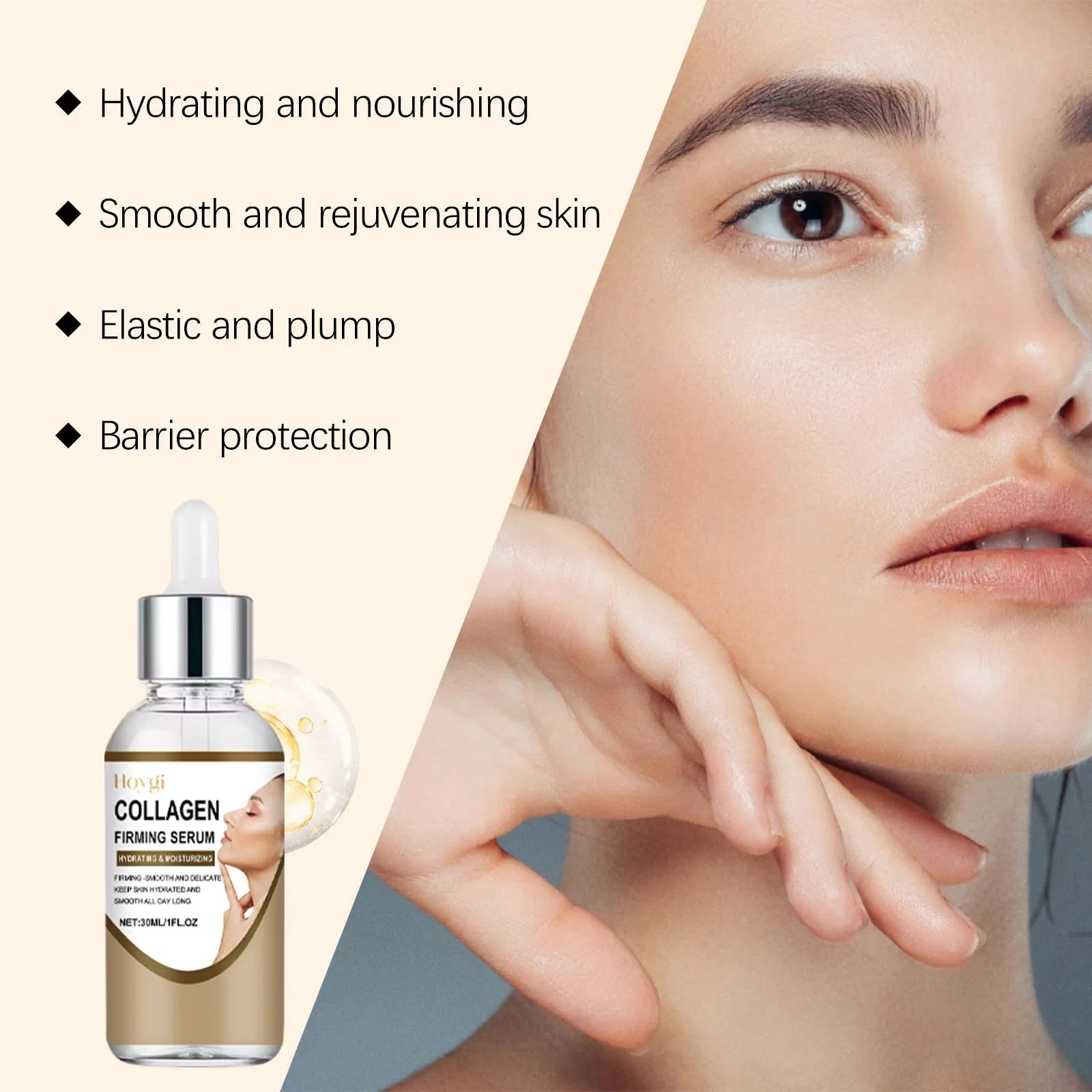 30ml bottle of Collagen Firming Care Solution with glycerol and hyaluronic acid.