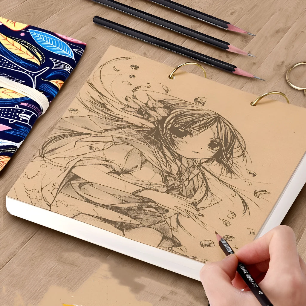 8K thickened sketchbook for hand-painted markers with non-spiral binding