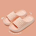 Leaf texture design EVA slippers for men and women in various colours on a white background.