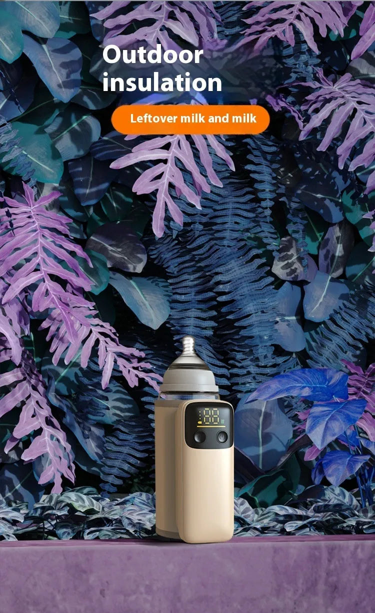Universal baby bottle warmer with fast-charge 8000mAh battery and USB charger