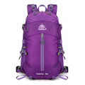 AZELA 30L outdoor hiking backpack with adjustable straps in black, blue, grey, purple, sunset red or yellow