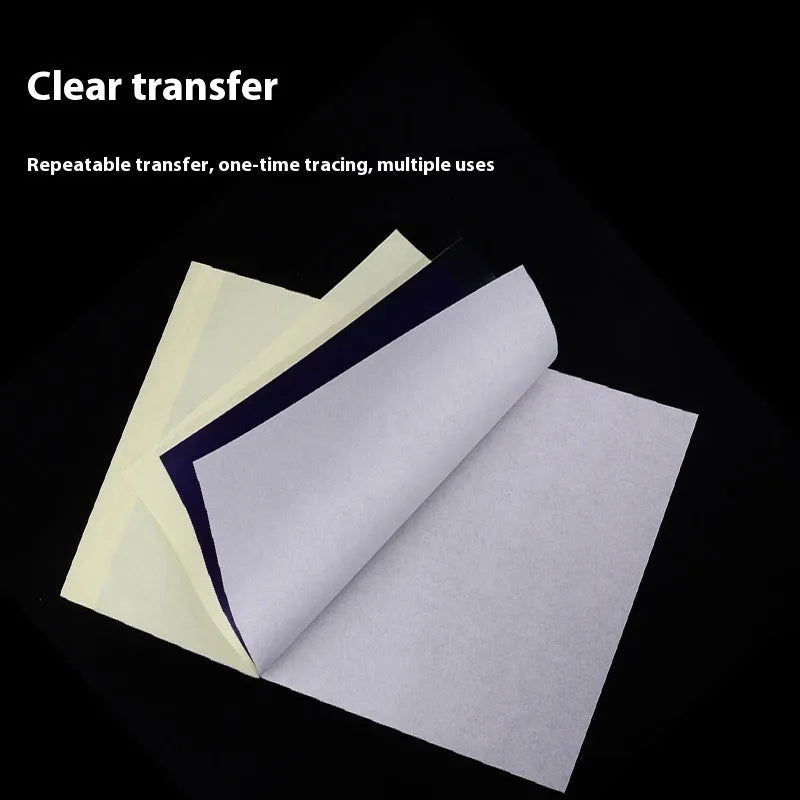 A4 tattoo transfer paper sheets for hand drawing and machine conversion with transfer paste gel